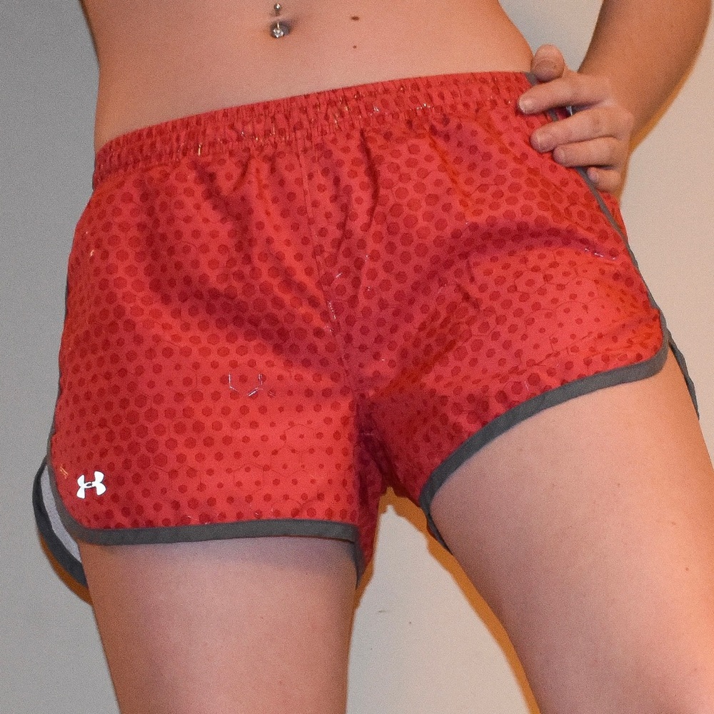 Pink/Red Under Armour Athletic Shorts